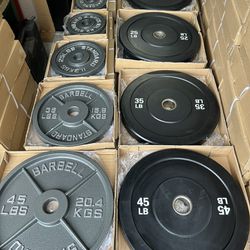 NEW Bumper Plates And Cast Iron Plate Sets 