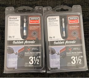 Simpson Strong-Tie Structural Wood Screws 3.5" – 2 Packs