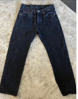 Levi's 501 Original Fit Button Fly Black Jeans-Men's Size W30 X L30 - EUC