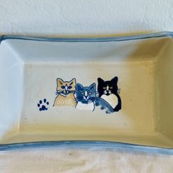 Louisville Stoneware Classy Cats  Baker Augratin Dish Bowl Retired Vintage
