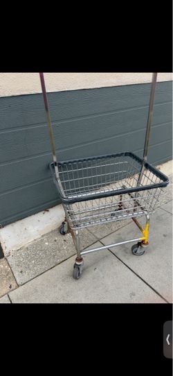 Commercial Wire Laundry Cart on Wheels