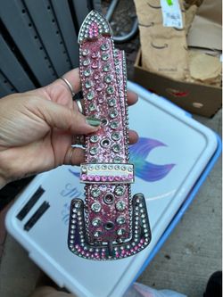 Rhinestone belt $5