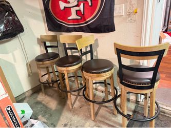 wooden swivel barstools