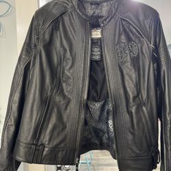 🖤 Harley Davidson Women’s Black Leather Jacket – Size 1W 🖤