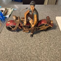 Wooden Handmade Motorcycle Figurine