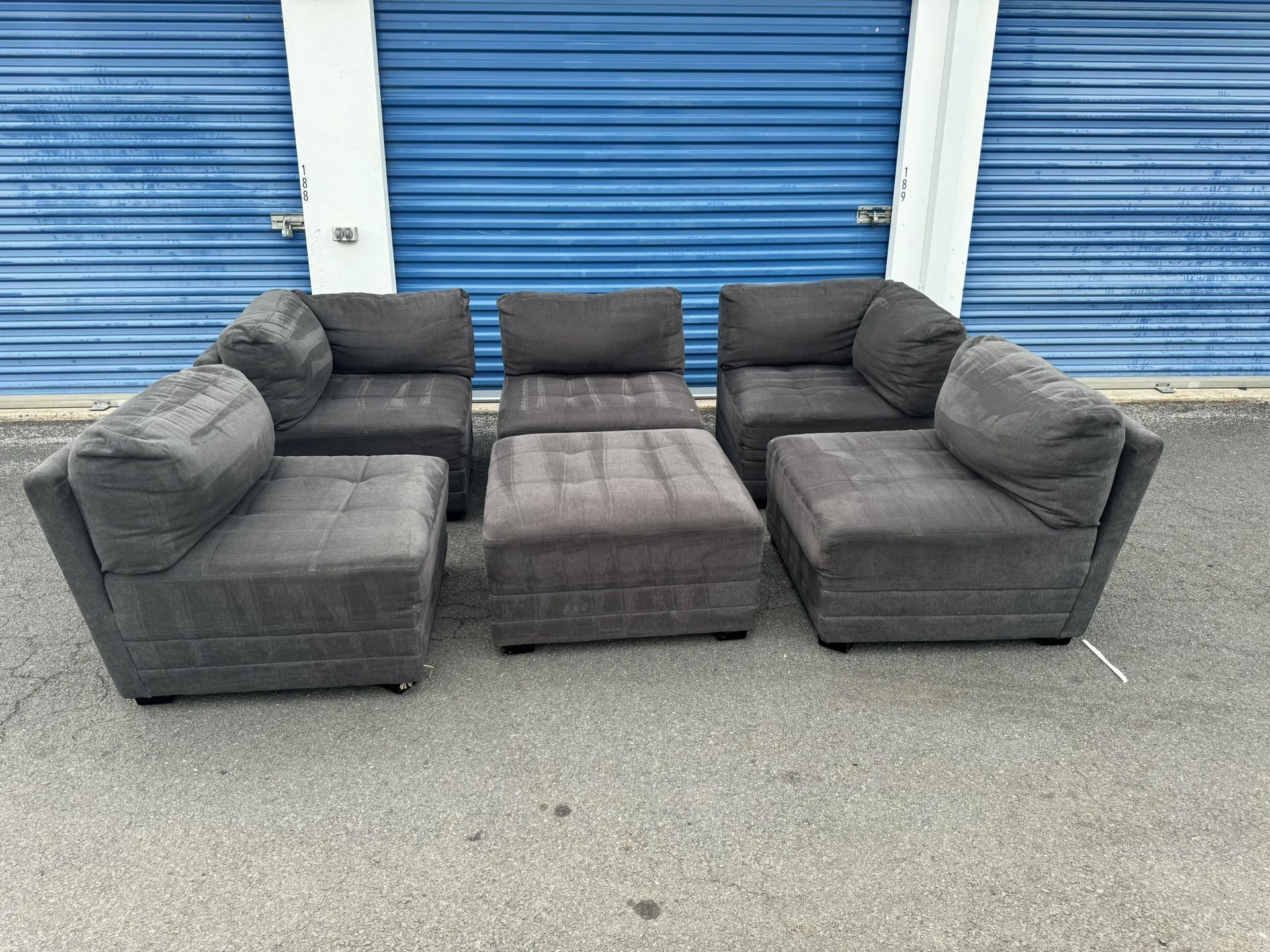 Modular Sectional With Ottoman