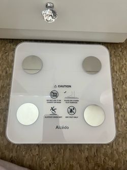 Alcedo Smart Scale for Body Weight, HSA/FSA Eligible, 7-Color Glowing Bluetooth Digital Bathroom Scale for BMI and Body Fat, Body Composition Monitor 