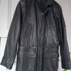 Men’s Vintage Sheepskin Black Jacket L/XL