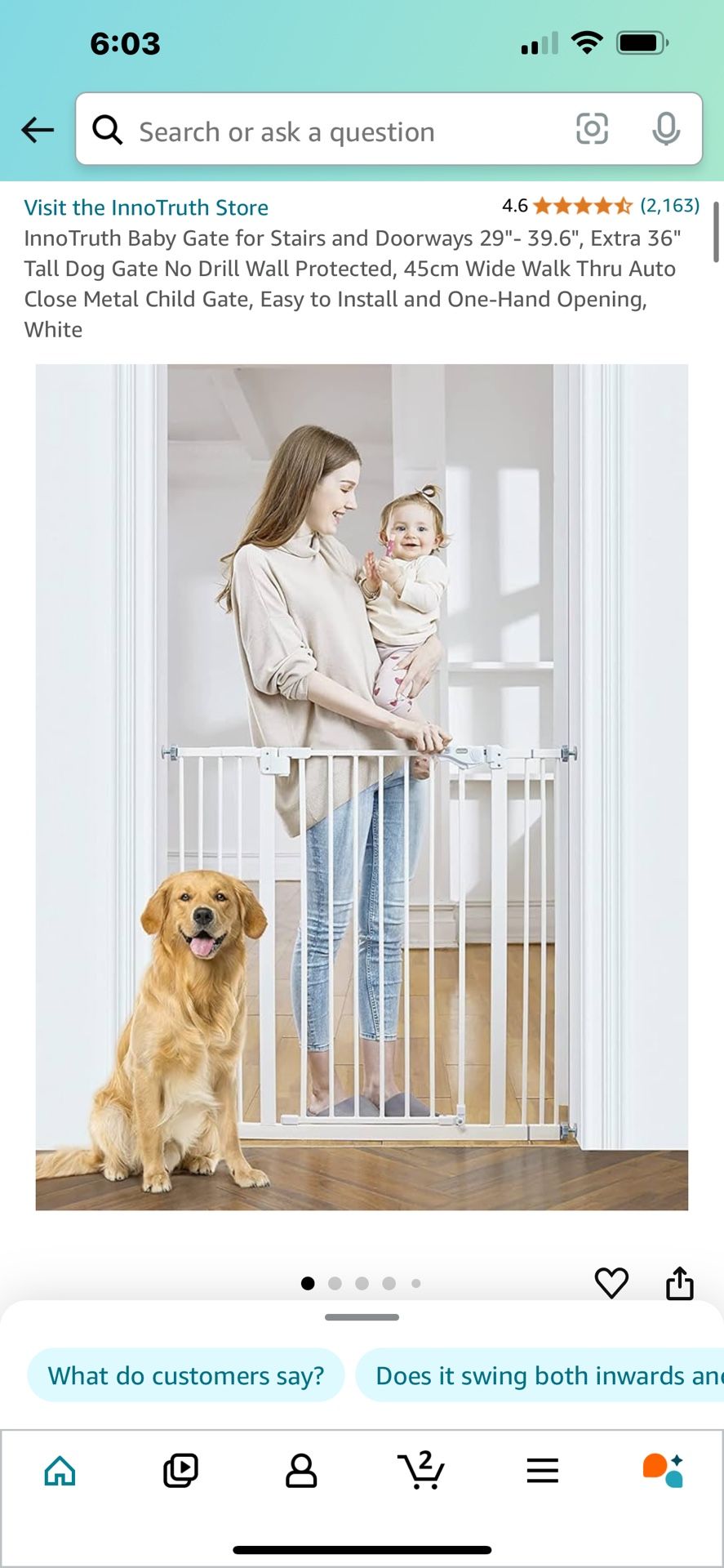 InnoTruth White Safety Gate, NIB
