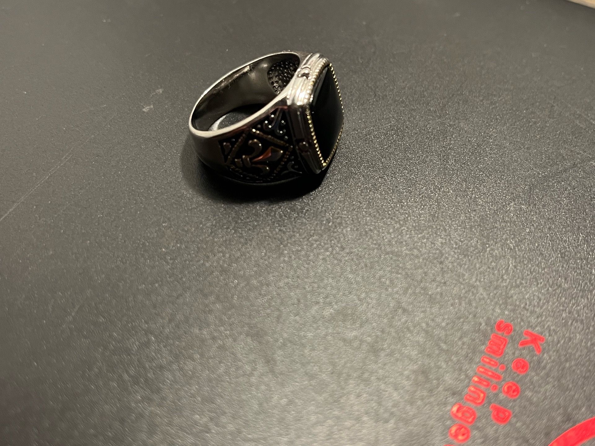 Black sapphire ring