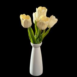 Faux Artificial Fake Cream Flowers, Artificial Plants Plantas Falsas- Firm Price