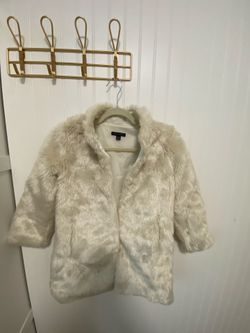 Tommy Hilfiger Girls Faux Fur Coat Size 6-7