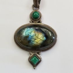 Sterling Silver And Gemstone Pendant 