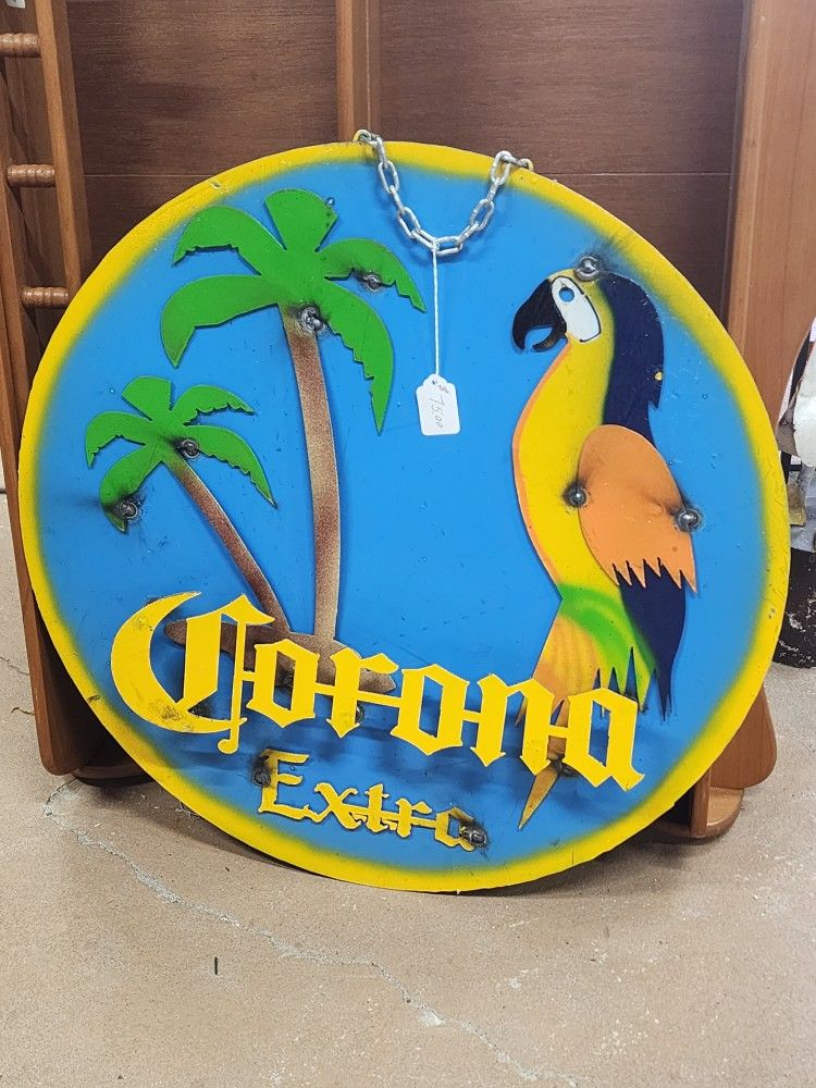 Corona Metal Sign 24" Diameter