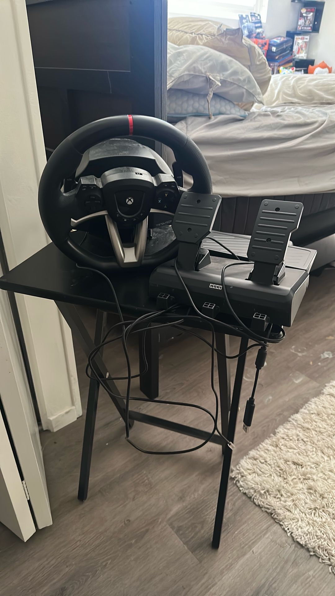 Xbox gaming wheel and pedals 