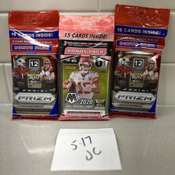 2020 NFL Football Cello Pack (3) Lot!