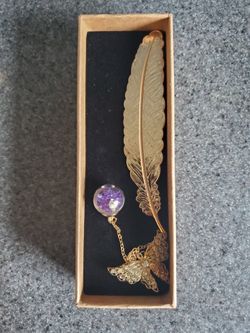 Feather And Butterfly Bookmark