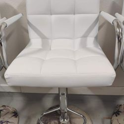 2 White Bar Stools With Arms Brand New