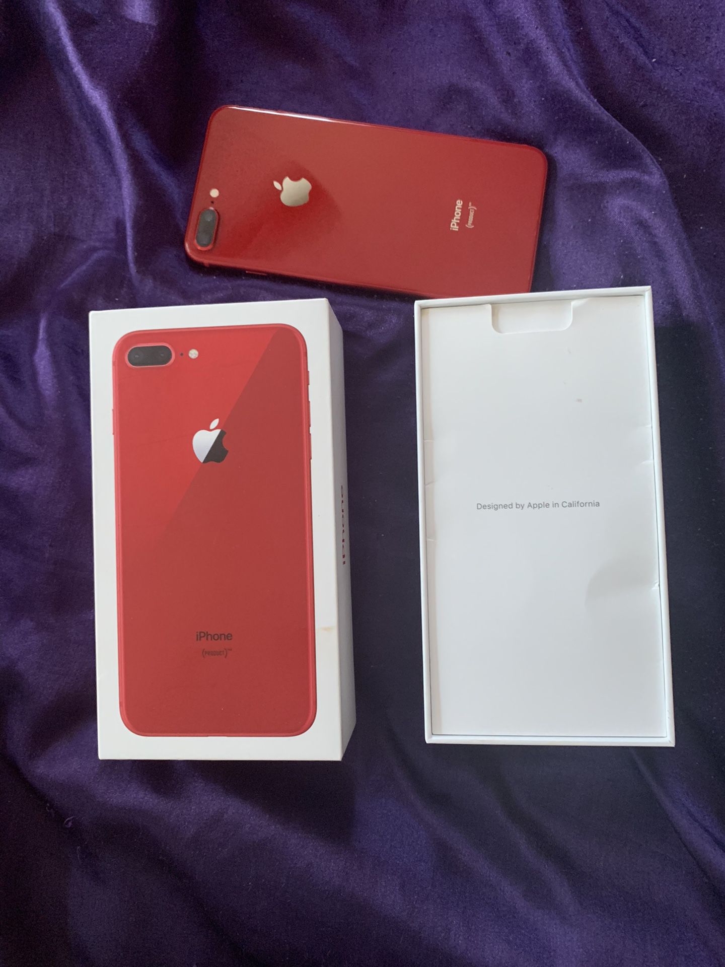 Red iPhone 8 Plus 256gb (like new)with box