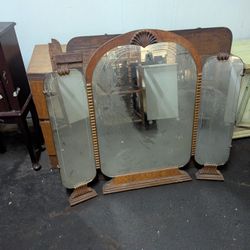 Antique Mirror And Dresser 