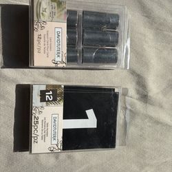 David Tutera Table Numbers (1–12) + Silver Card Holders – Wedding Decor Set