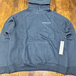 Black Fear Of God Essentials Pullover Hoodie (Size Small)