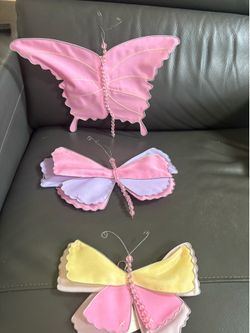 Pottery Barn Set of three butterflies
