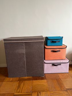 Moving out sale - 4 Canvas storage boxes, $20 for all