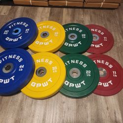 Olympic Weights Bumper Plates 220 Lbs
