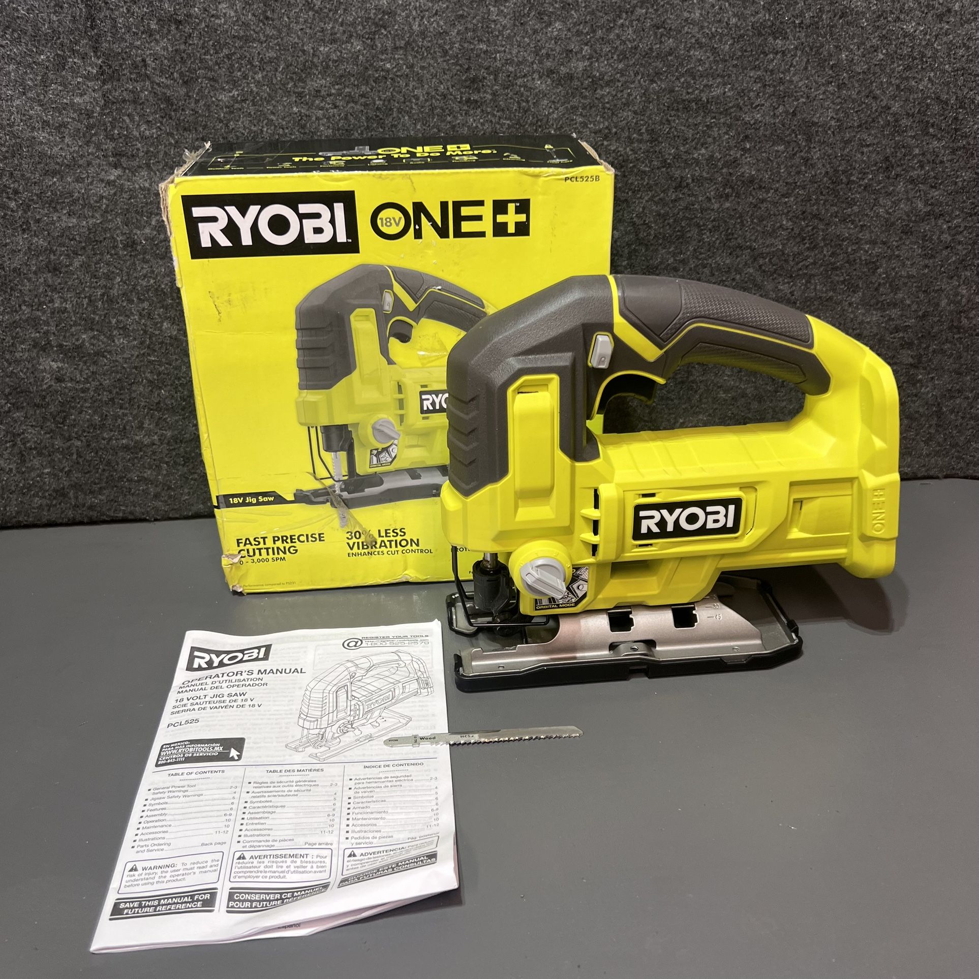 RYOBI ONE+ 18V Cordless Jig Saw (Tool Only)