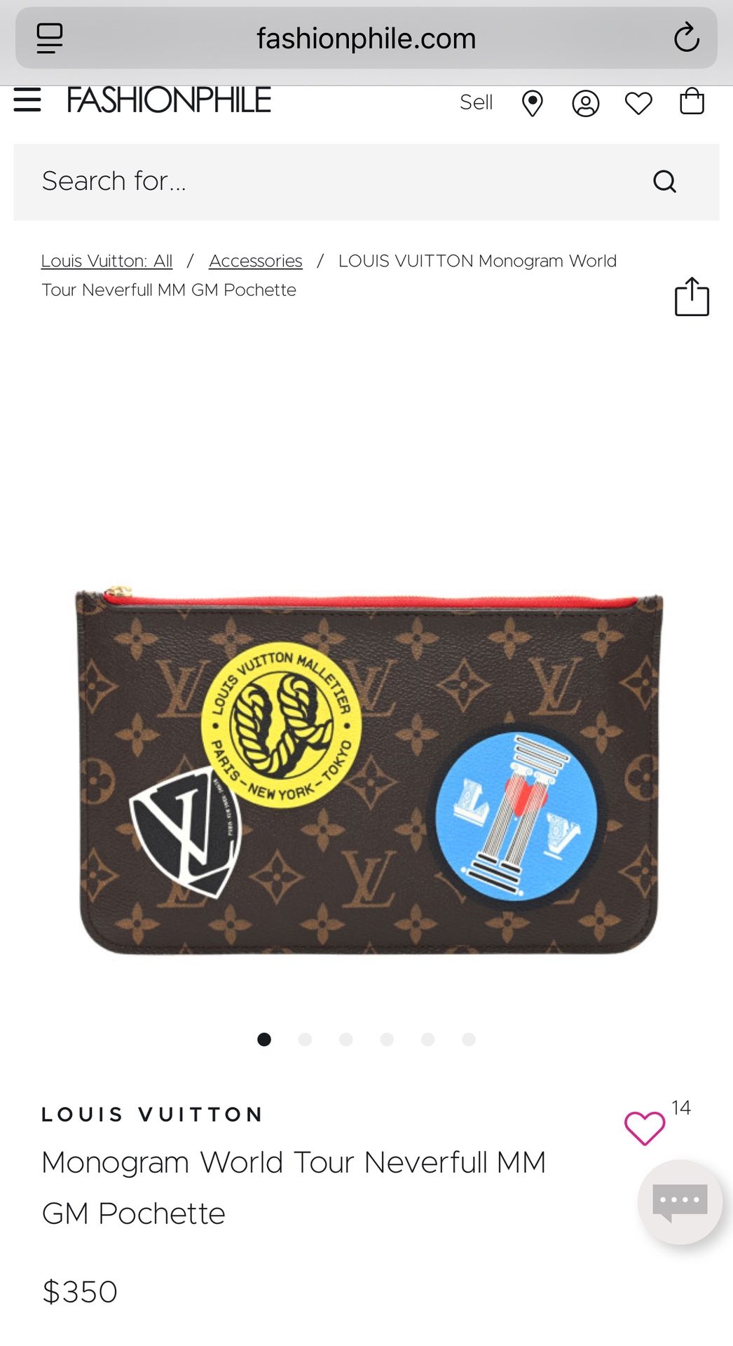 Louis Vuitton World Tour 2016 Pochette