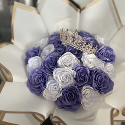  Ribbon Roses Bouquet 