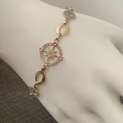 Pulsera Para Dama En Oro Sólido 14k