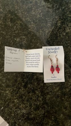 Ladybug Earrings, New W/box!