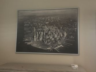 NYC Skyline Metal Framed Photo