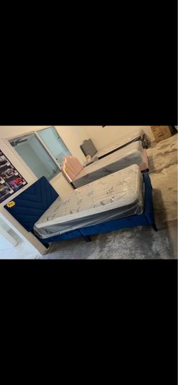 Twin size bed frame with mattress included