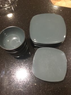 Dark blue Plate set