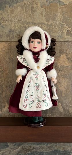 Porcelain Collector Doll with Winter Outfit