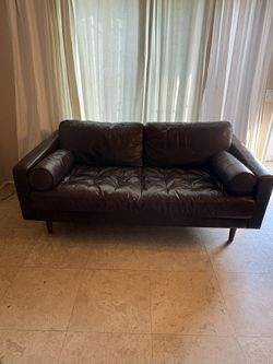 Poly & Bark Leather Sofa Couch