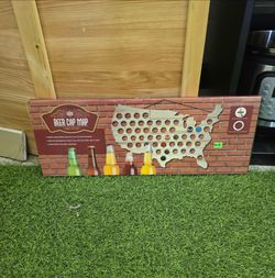 USA Map custom beer pop soda cap holder collection display gift man cave, $15