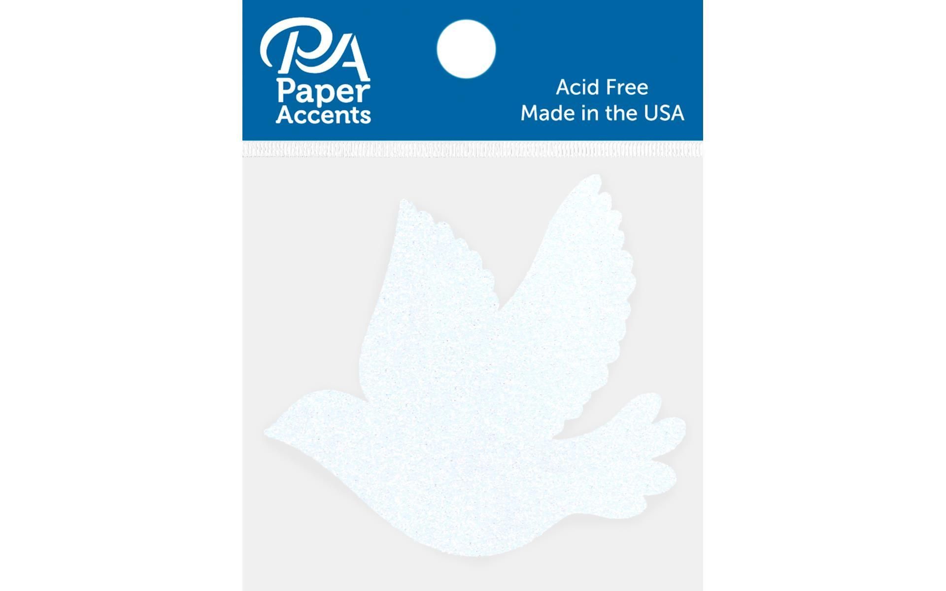 Glitter Shape 8pc Dove White