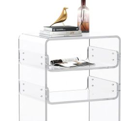 Smitten Life Clear Acrylic End Table/ Nightstand/Bedside