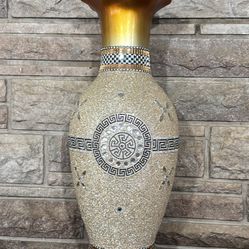 2ft Tall Bling Greek Key Vase