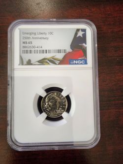 Emerging Liberty 10C 250th Anniversary MS65 NGC