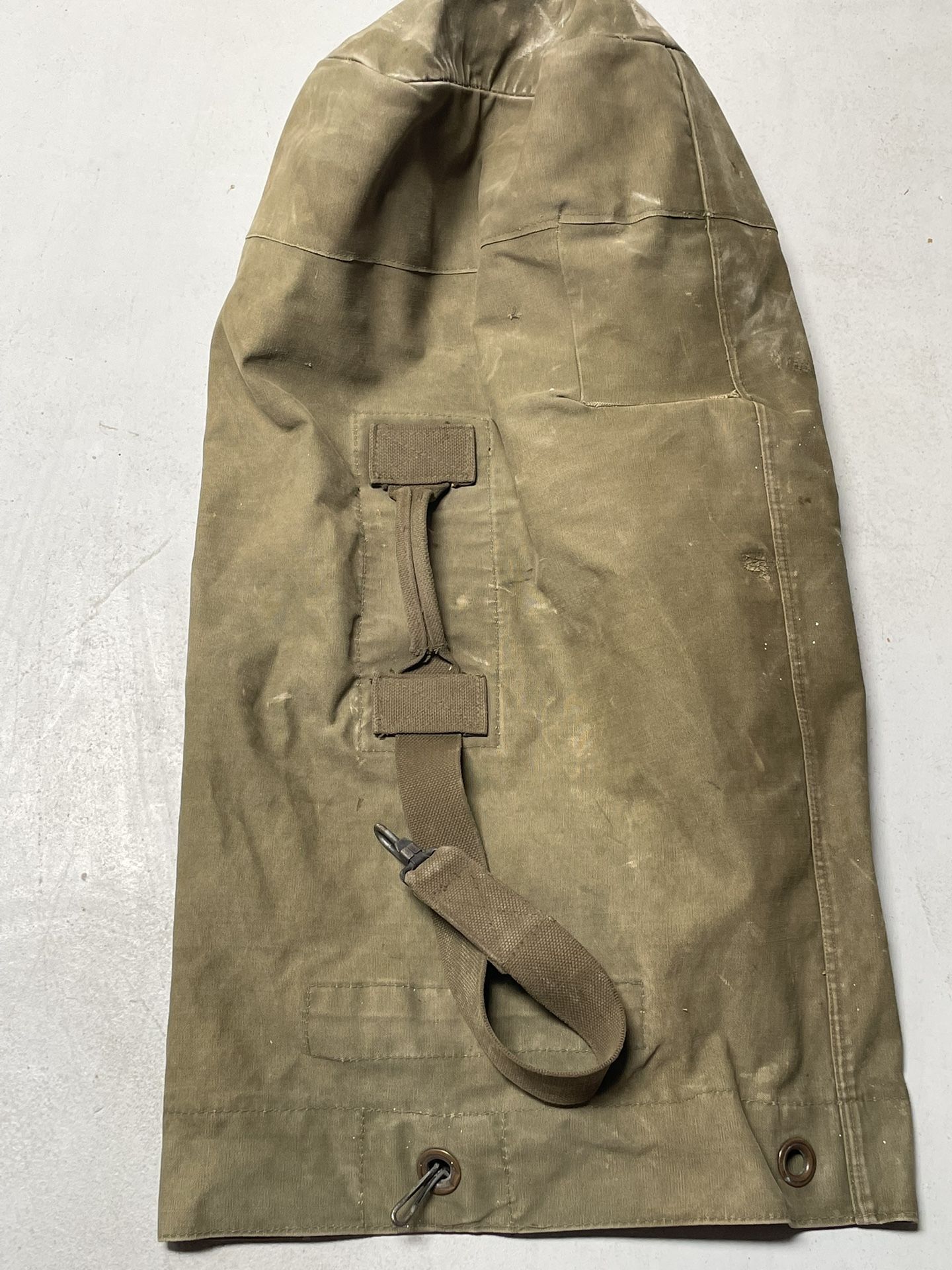 Vintage Military Duffle Bag - W/Strap