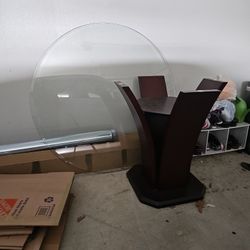 Solid Glass Dinning Table And 2 Chairs