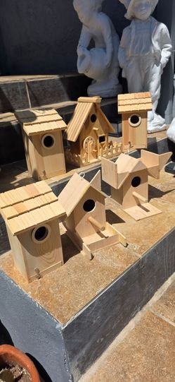 Wooden birdhouses