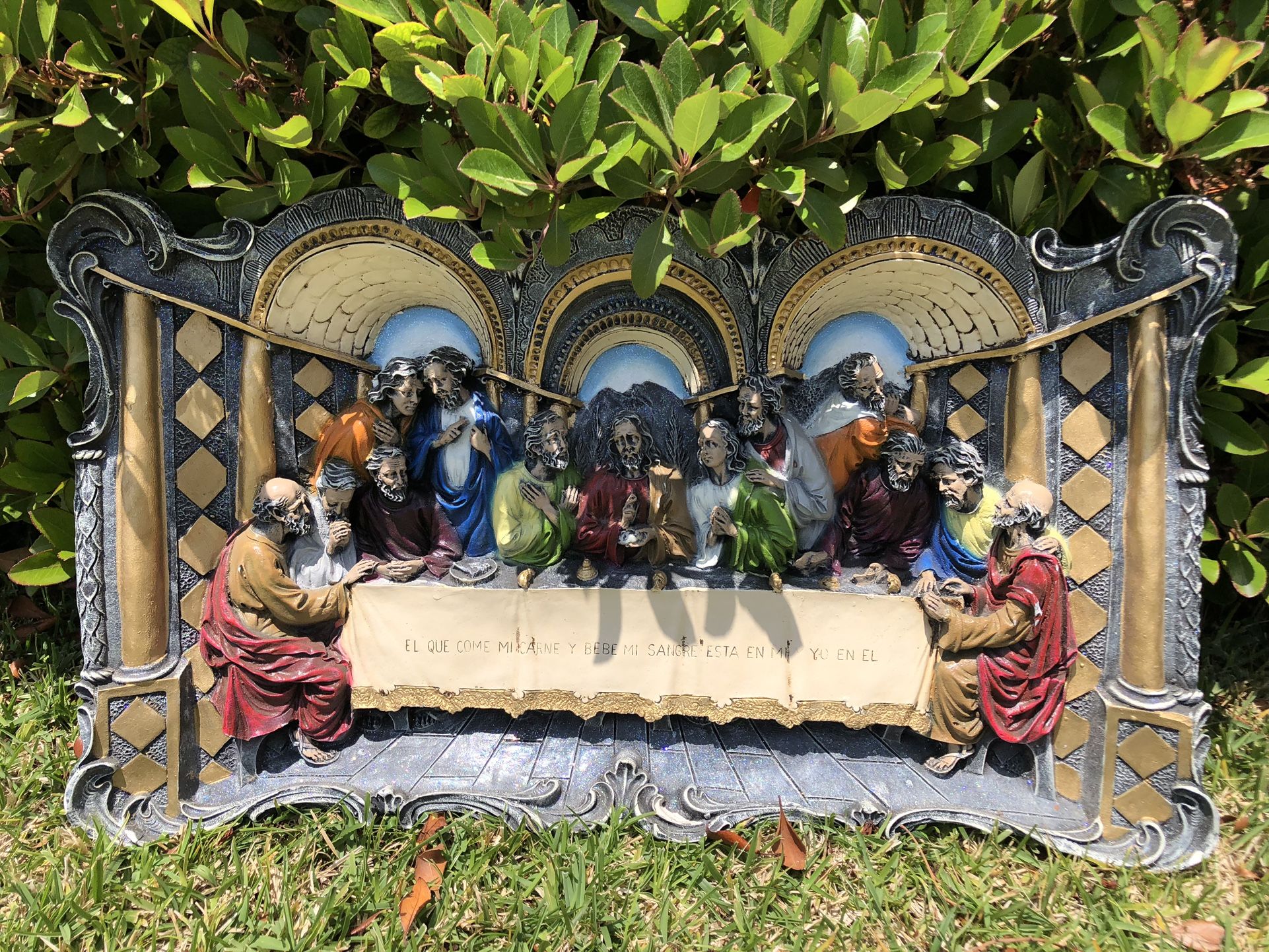 The Last Supper Jesus Christ Catholic Religious Wall Hanging Plate Statue
