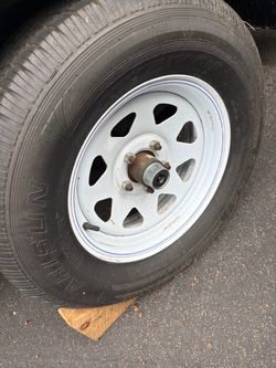 Trailer Tires and Wheels qty 3
