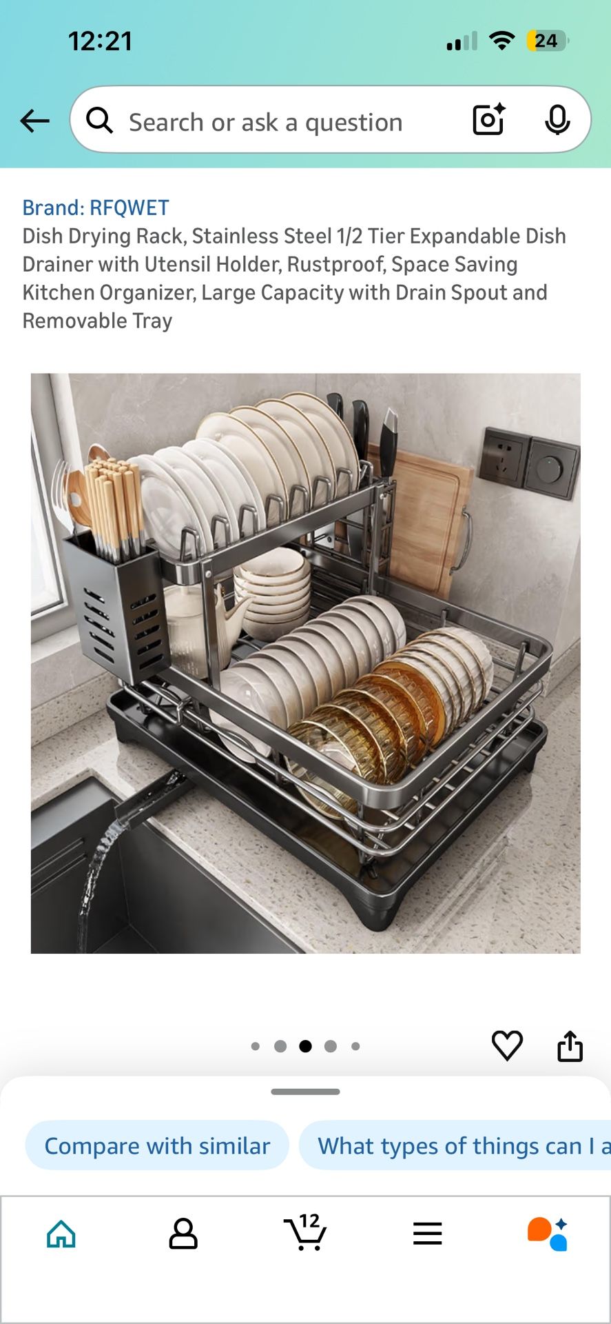 Stainless Steel Dish Drying Rack